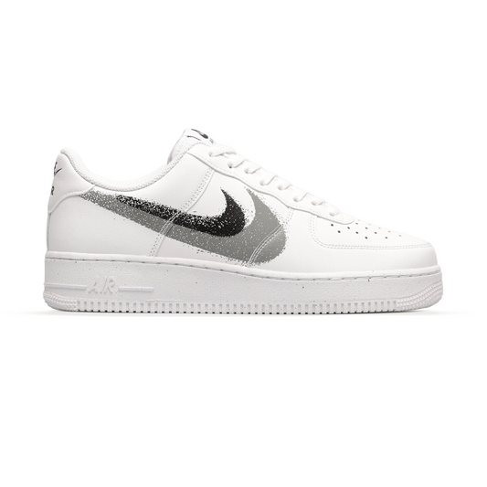 NIKE air Force 1 'Spray Paint Swoosh White Black Grey