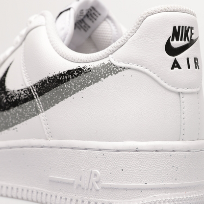 NIKE air Force 1 'Spray Paint Swoosh White Black Grey